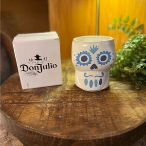 Don Julio 1942 Skull Ceramic Mug “Day Of The Dead” Figural by Claudio Limón 4”